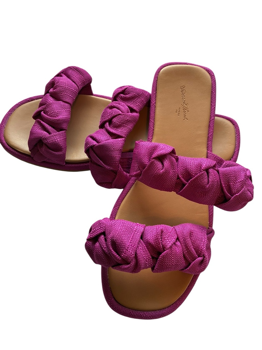 Universal Thread Women's Braided Double-Strap Slide Sandals - Magenta - Picture 2 of 5